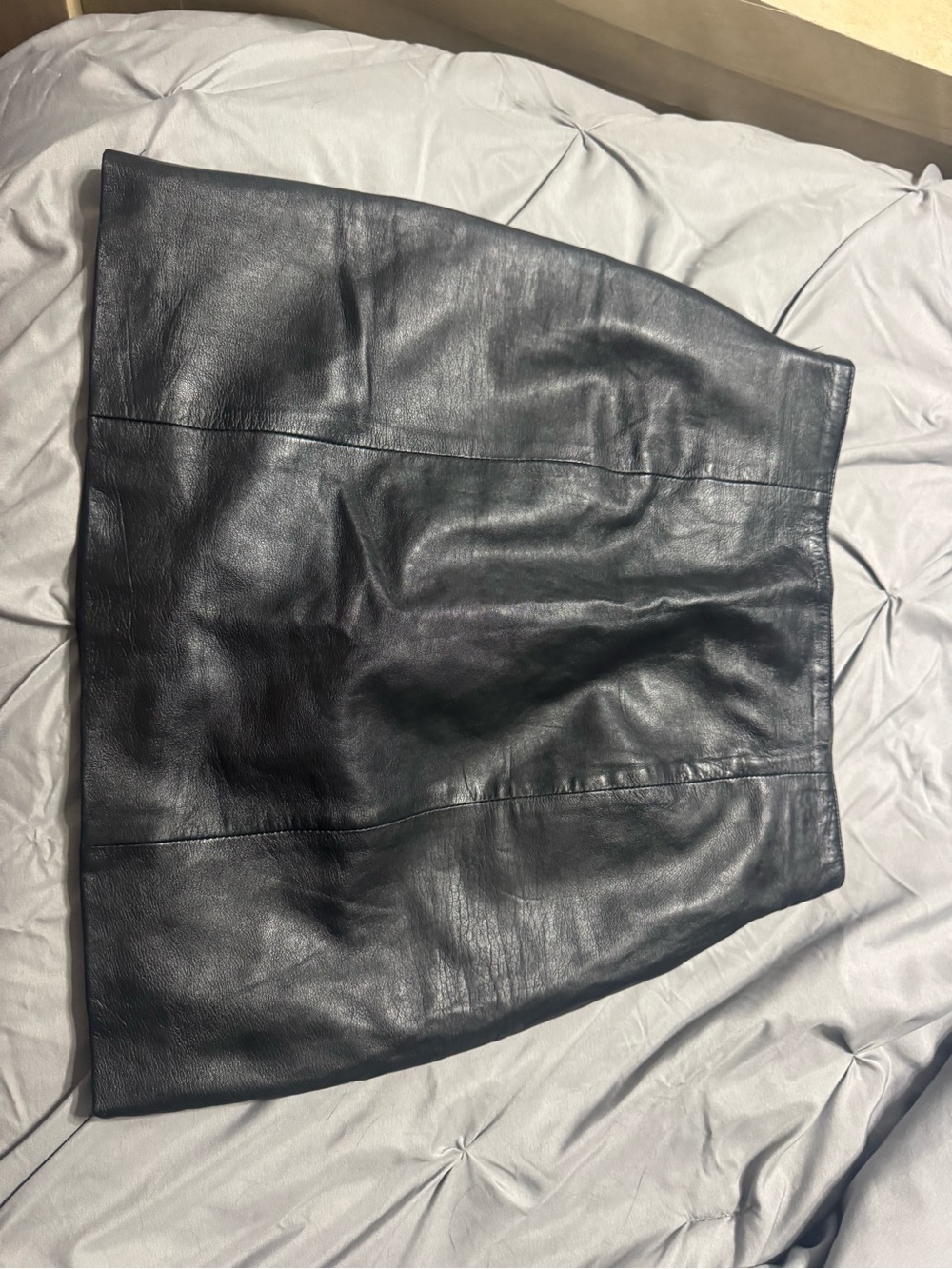Wilson Black Leather Mini Skirt